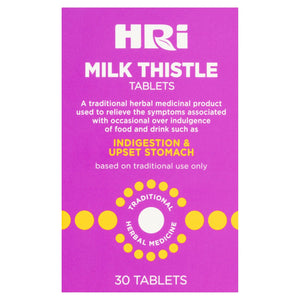 HRI Milk Thistle Tablets Standardised Fruit Extract 300mg Tablets x30