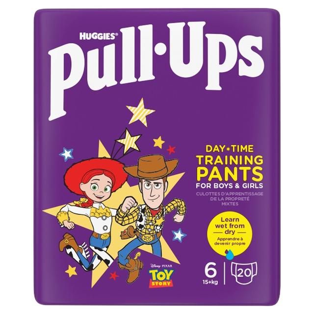Huggies Pull-Ups Day Time Unisex Training Nappy Pants Size 6 - 20 Pants 20 per pack