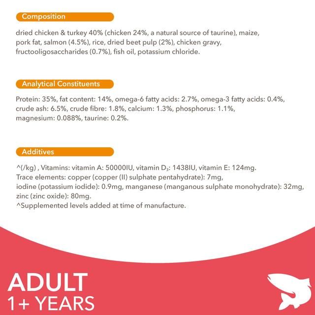 IAMS Adult Dry Cat Food Salmon 3kg