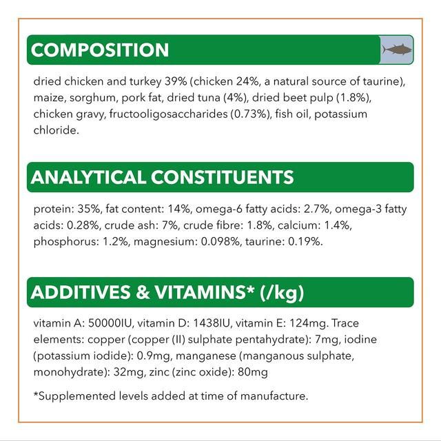 IAMS Adult Dry Cat Food Tuna 800g