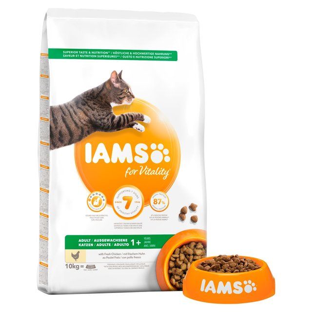 IAMS for Vitality Adult Cat Food with Fresh Chicken 10kg