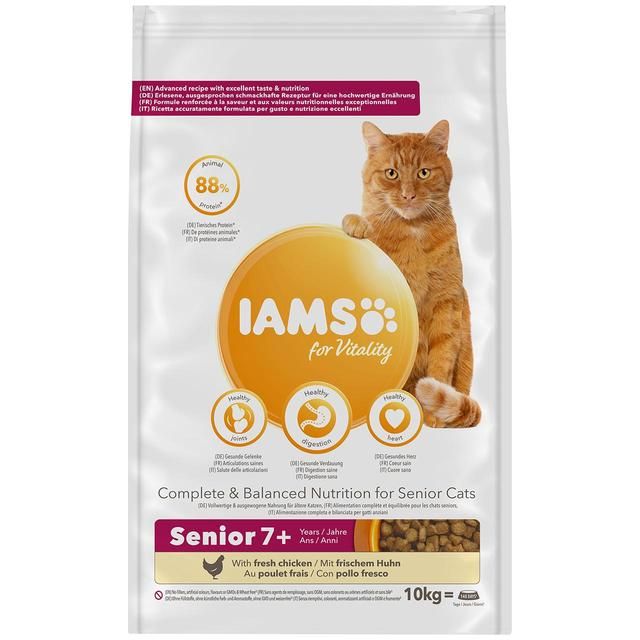 IAMS for Vitality Senior Cat Food With Fresh Chicken 10kg