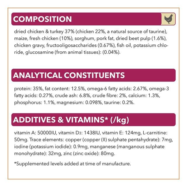 IAMS for Vitality Senior Cat Food With Fresh Chicken 10kg