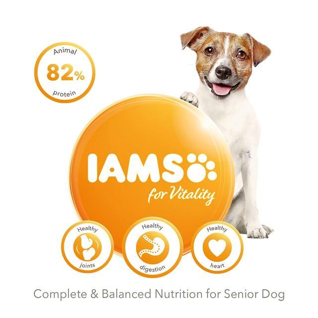 IAMS for Vitality Small/Medium Breed Senior Dry Dog Food with Fresh chicken 12kg