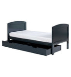Ickle Bubba Coleby Classic Cot Bed, Under Drawer and Sprung Mattress - Scandi Grey