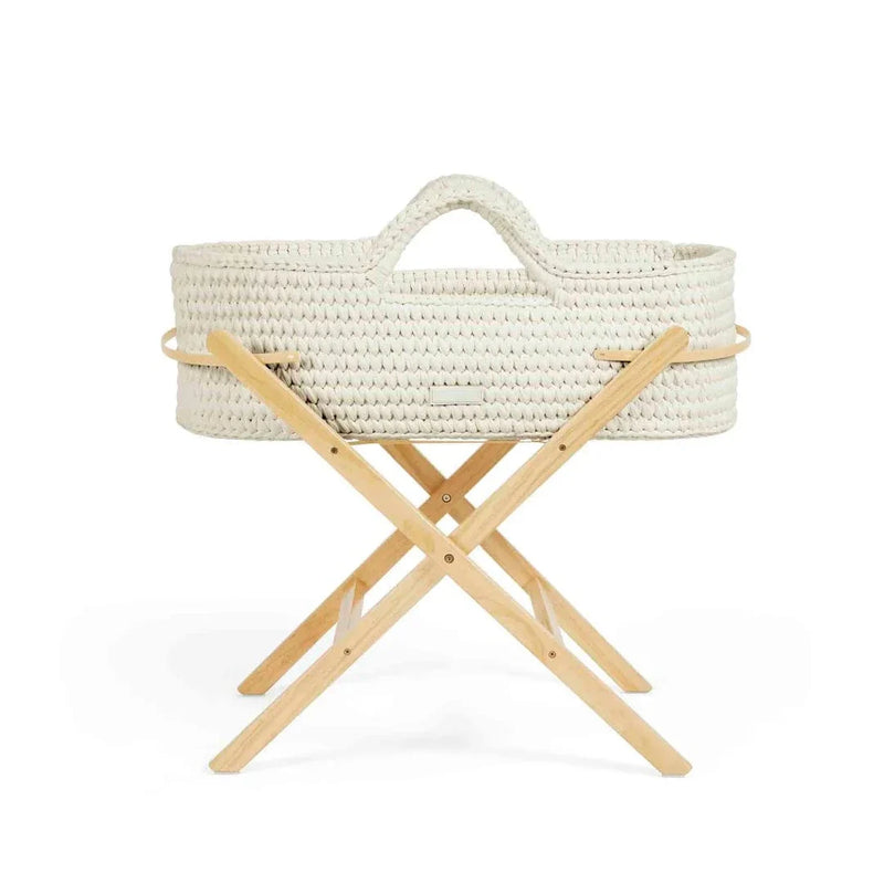 Ickle Bubba Nova moses basket and stand in Cloud Pine (British brand)