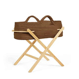 Ickle Bubba Nova moses basket and stand Mocha/Pine, imported from the UK