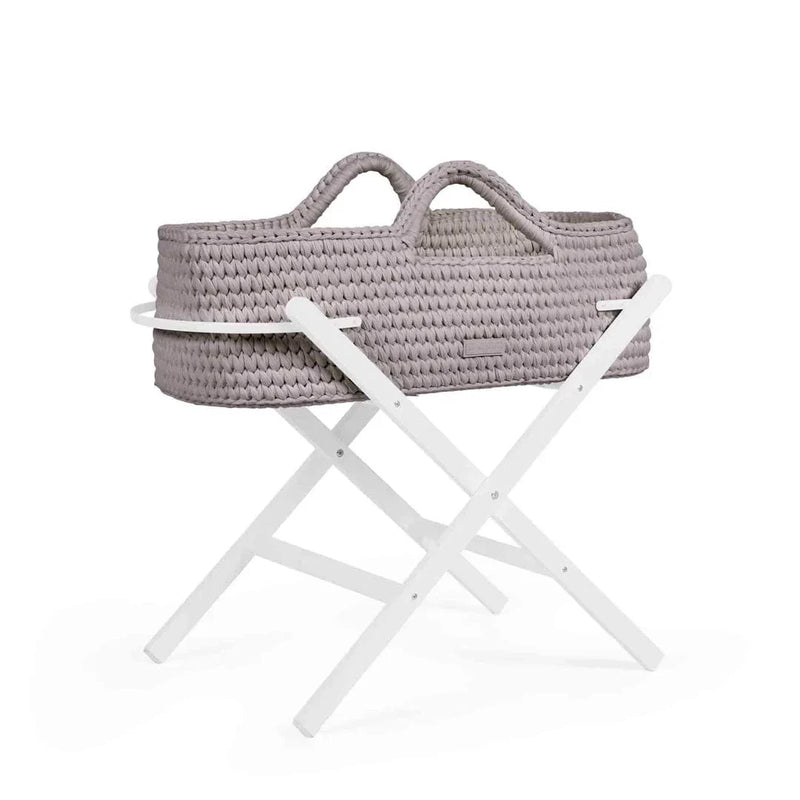 Ickle Bubba Nova moses basket and stand in Tawny/White, UK version