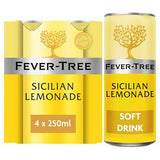 Sainsburys Fever-Tree Premium Sicilian Lemonade Refreshingly Light Soft Drink 4x250ml- Buy online at McGrocer