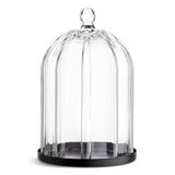 Habitat Luxe Ribbed Glass Cloche Dome 28cm, UK version