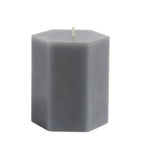 Habitat Grey Hexagon Pillar Candle 9cm high, UK version