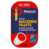 Princes Jack Mackerel Fillets Rich Tomato 125g imported from the UK