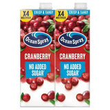 Sainsburys Ocean Spray Cranberry Juice Drink No Added Sugar 4 x 1L- Buy online at McGrocer