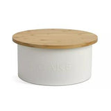 Habitat Embossed Steel Cake Tin with Bamboo Lid 41.5cm, UK version