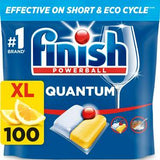Sainsburys Finish Quantum All in One Dishwasher Tablets Lemon 100 Tabs- Buy online at McGrocer
