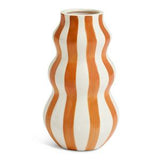 Sainsburys Habitat Hand Painted Rust Stripe Ceramic Vase 25cm- Buy online at McGrocer