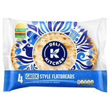Sainsburys Deli Kitchen Greek Style Flatbread Plain x4 320g- Buy online at McGrocer