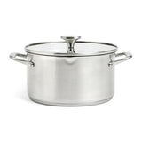 Sainsburys Habitat Ellipse Brushed Stainless Steel Stock Pot 5L- Buy online at McGrocer