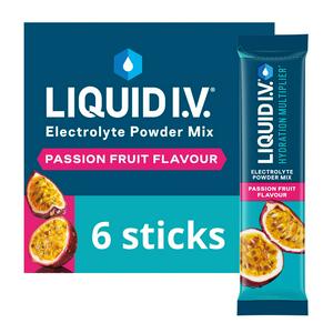 Liquid I.V. Hydration Multiplier Passion Fruit Electrolyte Powder Mix x6 Sachets