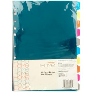 Sainsbury's Home Extra starke Datei-Teiler 20er Pack