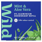 Sainsburys Wild Cosmetics Wild Mint & Aloe Vera Natural Deodorant Refill 40g- Buy online at McGrocer