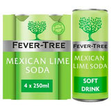 Sainsburys Fever-Tree Sparkling Mexican Lime Soda 4x250ml Multipack- Buy online at McGrocer