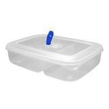 Sainsburys Sainsbury's Home 2 Compartment Microwave Container Food Storage Box 28x21x7cm- Buy online at McGrocer