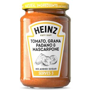 Sainsburys Heinz Tomato Grana Padano & Mascarpone Pasta Sauce 350g- Buy online at McGrocer