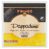 Sainsburys Fudco Plain Pappadums Indian Lentil Crackers Snacks 200g- Buy online at McGrocer