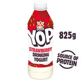 Yop strawberry flavour drinking yoghurt bottle 825g (British brand)