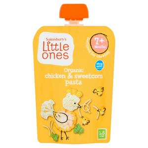 Sainsburys Sainsbury's Little Ones Organic Chicken Sweetcorn Pasta 130g- Buy online at McGrocer