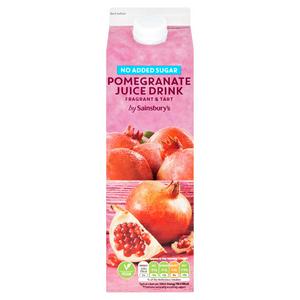 Sainsburys Sainsbury's Pomegranate Juice Drink No Added Sugar Fruit Drink 1L- Buy online at McGrocer