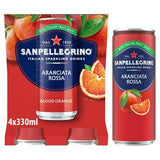 San Pellegrino Boisson pétillante aux fruits à l'orange sanguine, canettes de 4 x 330 ml