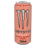 Sainsburys Monster Energy Ultra Peachy Keen Zero Sugar Energy Drink 500ml- Buy online at McGrocer