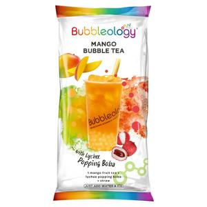 Bubbleology Mango Bubble Tea mit Lychee Popping Boba Home Kit