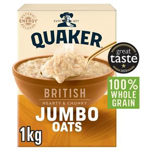 Sainsburys Quaker Jumbo Porridge Oats 1kg- Buy online at McGrocer