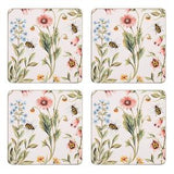 Sainsburys Sainsbury's Home Bee Floral Corkback Coasters Set of 4- Buy online at McGrocer