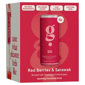 G Spot Red Berries & Sarawak Sparkling Drink 4 x 250ml
