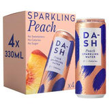 Sainsburys Dash Peach Sparkling Water Fruit Flavoured Water 4 x 330ml- Buy online at McGrocer
