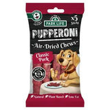 Sainsburys Park Life Pupperoni Classic Pork Flavour Dog Stick Treats x5- Buy online at McGrocer