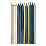 Habitat Palma Luxe Gold Silver Navy candles 12 pack, UK version