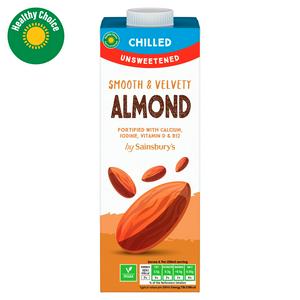 Sainsburys Sainsbury's Unsweetened Almond Drink Milk Alternative 1L- Buy online at McGrocer
