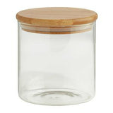 Habitat Round Glass Jar With Bamboo Lid Food Storage Container 660ml