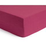 Sainsburys Habitat Cotton Rich 180 Thread Count Fitted Sheet Plain Berry Bedroom Textile- Buy online at McGrocer