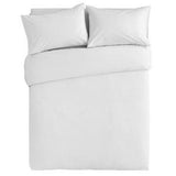 Sainsburys Habitat Cotton Rich 180TC Plain White Duvet Cover Set- Buy online at McGrocer