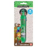 Sainsburys Minecraft Novelty Pen 10 Colours Retractable Click Stationery- Buy online at McGrocer