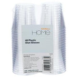 sainsburys shot glasses clear pack of 40 (British brand)