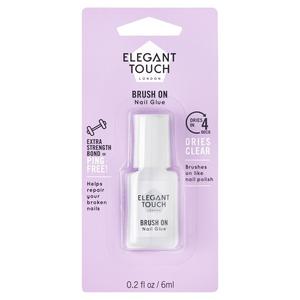 Elegant Touch brush on nail glue 4ml (British brand)