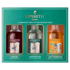 Sipsmith London Mini Trio of Gins Gift Set 3x5cl - British product