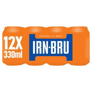 Irn-Bru soft drink cans 12 x 330ml, UK version